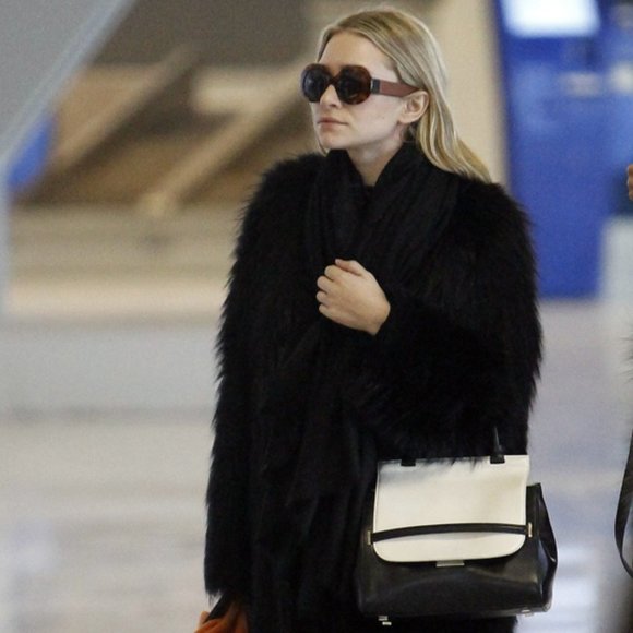 The Row Bicolor Runway Bag Black and White Top Handle - Picture 2 of 16